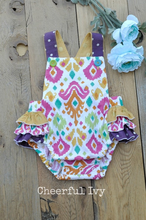 BABY GIRL ROMPER Onsie Size 6 Months Colorful Summer Essential