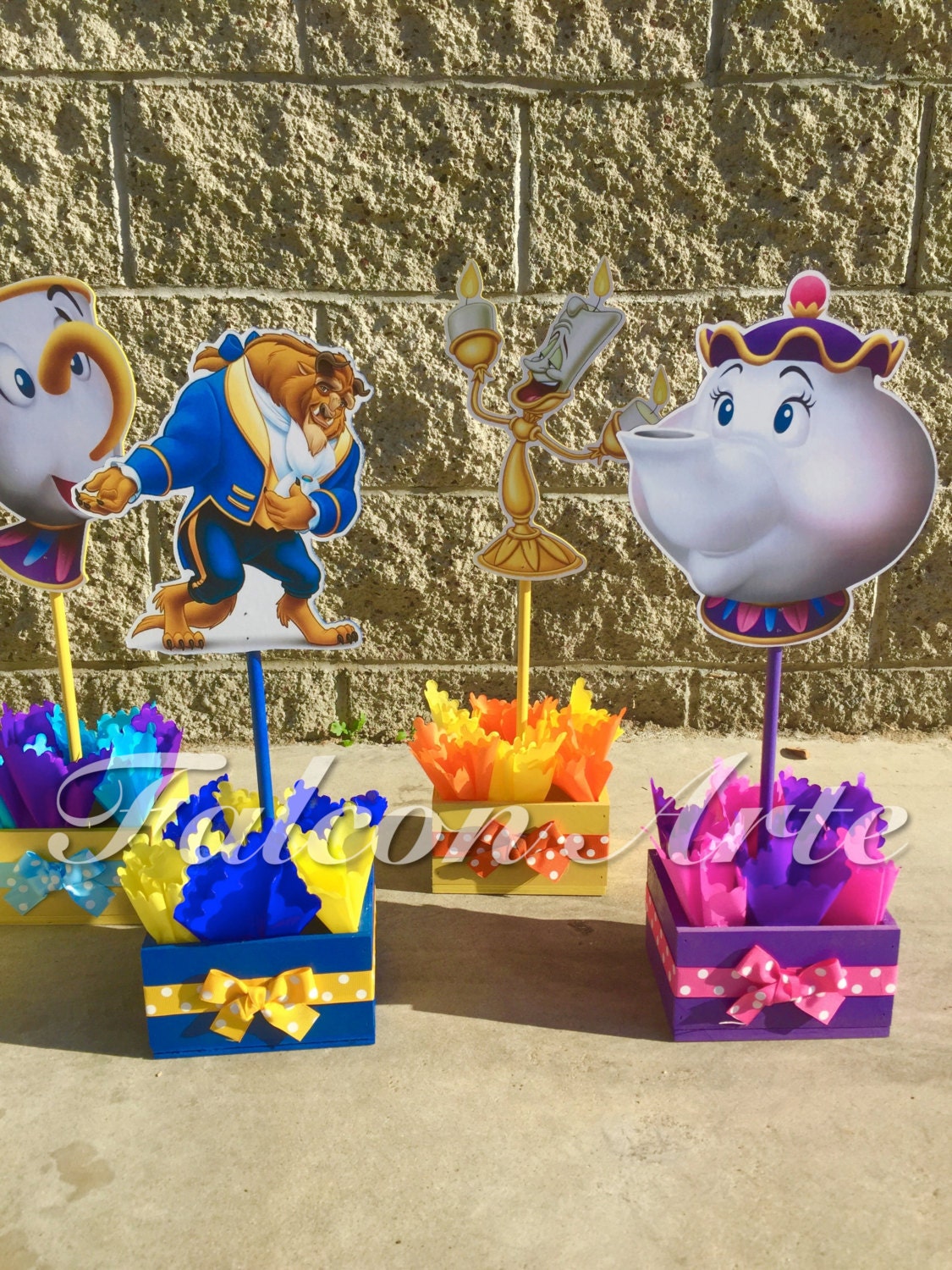Beauty and The Beast Birthday Centerpiece Chip Mrs. Potts Chip