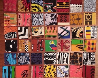 Mini charm pack of 2.5-inch West African fabric (42 different fabrics)