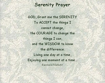 serenity prayer 8 x 10 digital printable by flowersbyfishprint