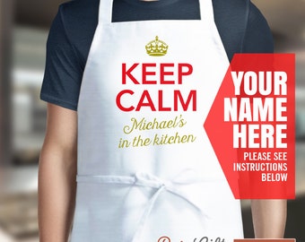 Custom Apron, Name Apron, Apron Men, Apron Women, Apron Gift, Kitchen Gift, Cook Gift, Personalized Apron, Kitchen Apron, Customized Apron