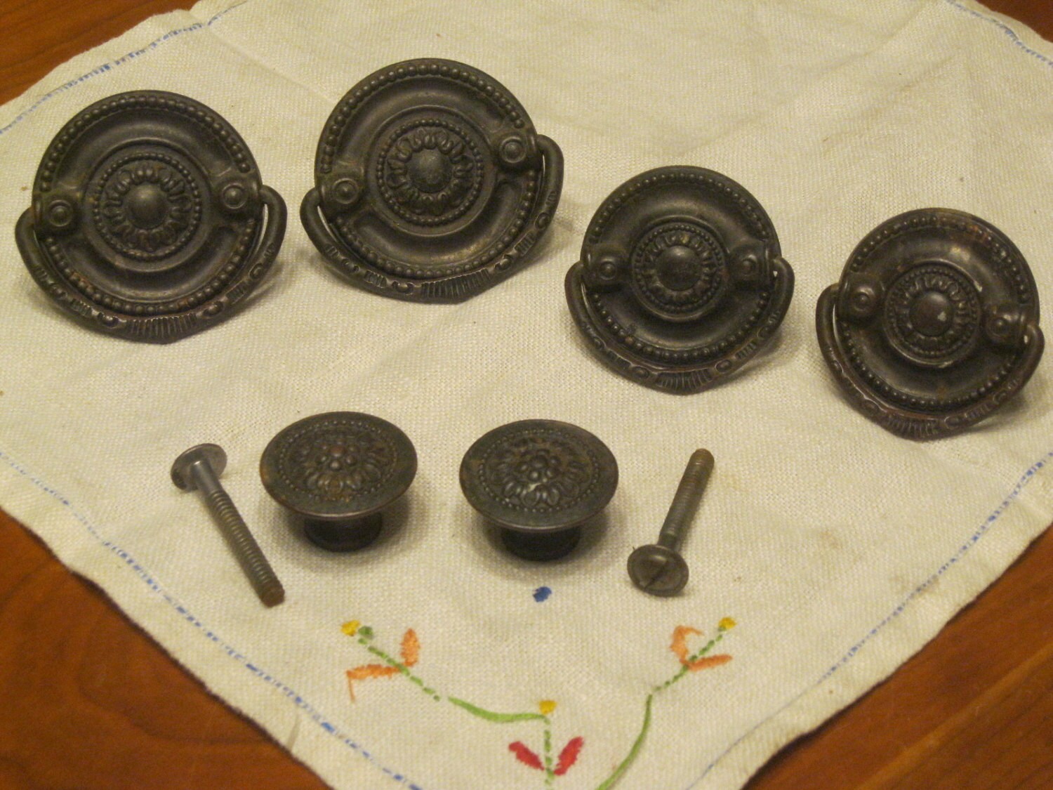 1930’s Bronze Pressed Pulls / Bronze Pulls / Buffet Pulls Haute Juice