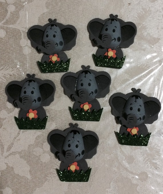 Elephant Foam Cutouts 12pk by partyycreations on Etsy