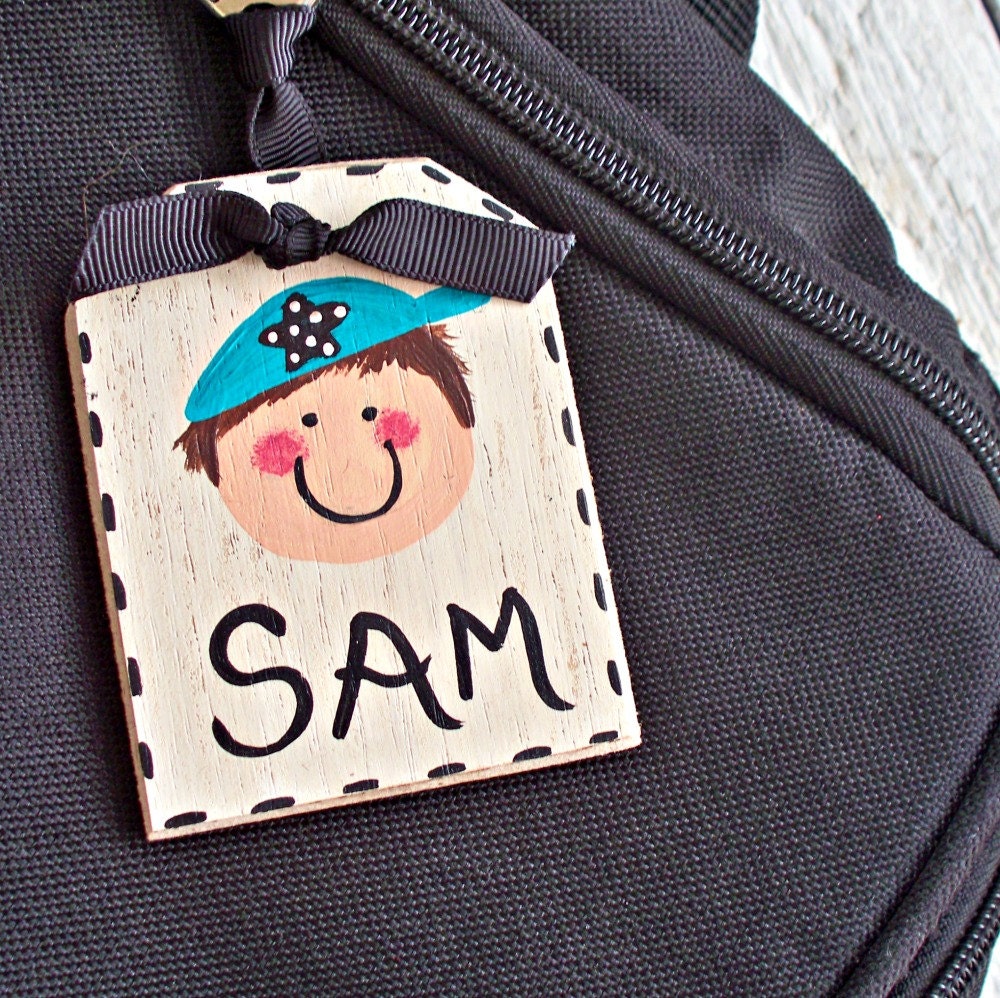 Boys Personalized Bag Tag Backpack Tag School Bag Label