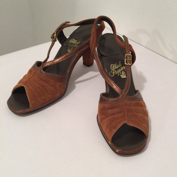 Hush Puppies Shoes - Vintage Strappy Sandals - Size 8.5 - Suede Hush ...