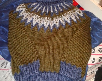 sweater turtlenecks Norwegian pattern for boys 10-12