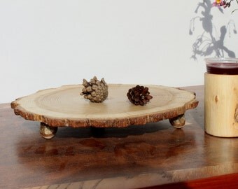 Rustic Cake Stand Cupcake Wooden Sushi Plate Log Docking Station Wood Rustic Cake Stand Cupcake Wooden Sushi Plate Log Docking Station Wood