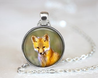 Woodland Fox Necklace, Fox Necklace, Fox Jewelry, Fox Pendant, Woodland Creature Jewelry