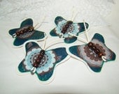 Brooch/Tissue brooch /butterfly /Brooch with fabric /soft brooch /Green / Clothes /bags Decoration / ethnic style / textile brooch /