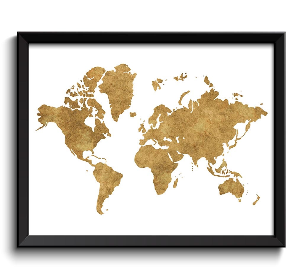 world map print parchment paper world map poster print globe