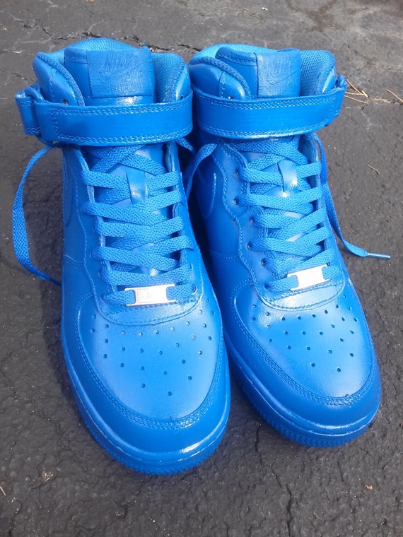 Nike Air Force 1 Custom Blue Sneaker AF1 by FootSoldierCustoms