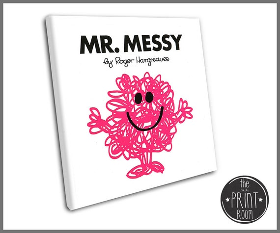 Mr Men Mr. Messy Children's Book Art by ThelittlePrintRoom15