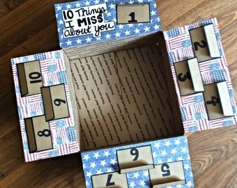 Deployment Care Package Decorating Kit- 10 Things I Miss About You