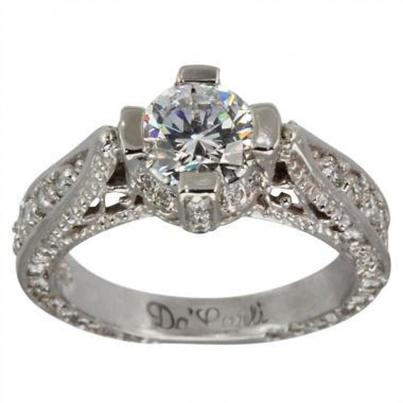 Antique Diamond Milgrain Engagement Ring Setting