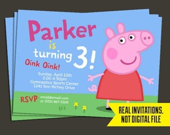Peppa Pig Invitation - Peppa Pig Birthday Invitation- Peppa Pig