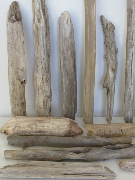 Large size driftwood pieces set of 16 58 oz by LonelyBeach