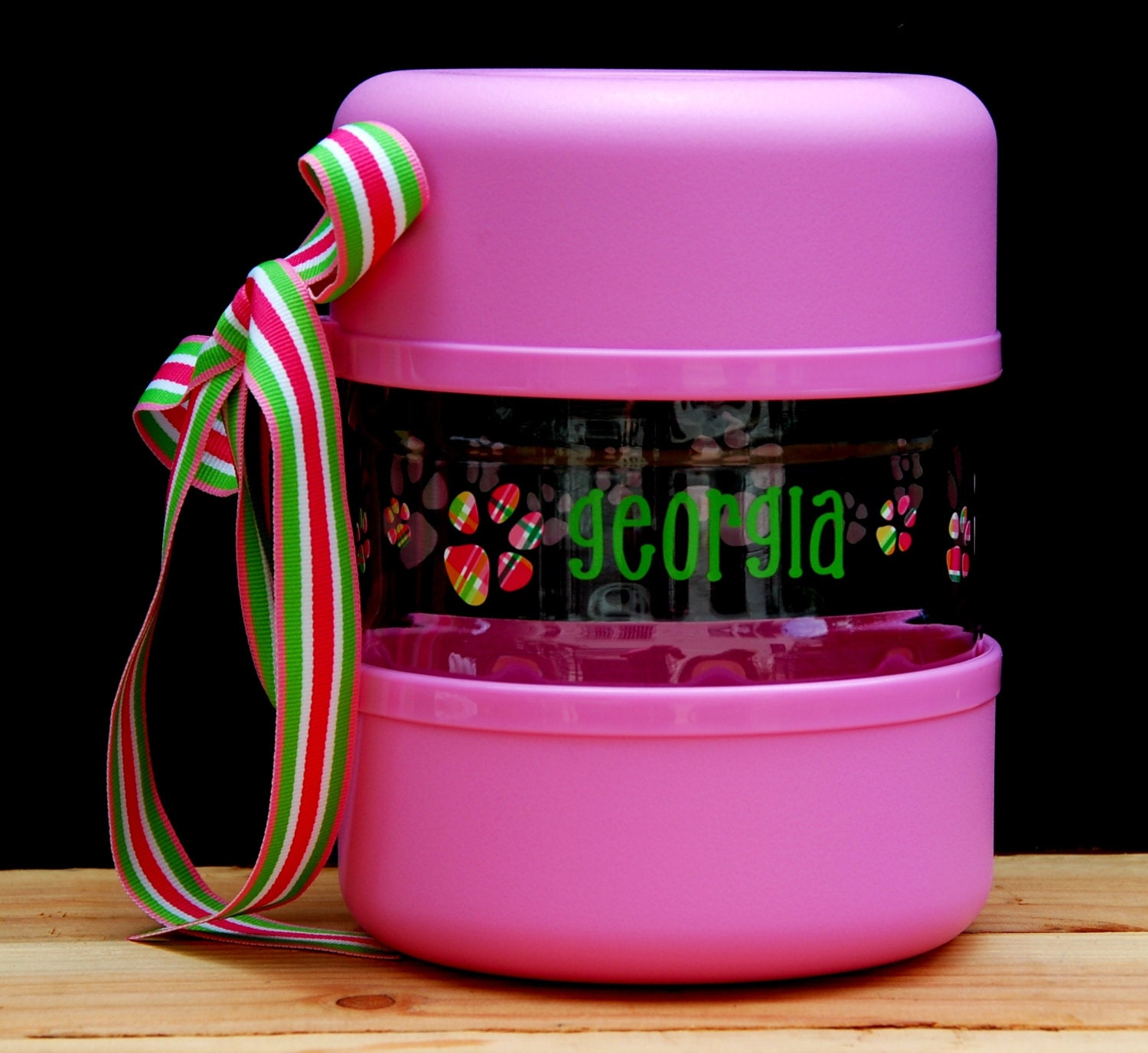 Travel Dog Bowls & Food Container lilly by SimplySmashingBice