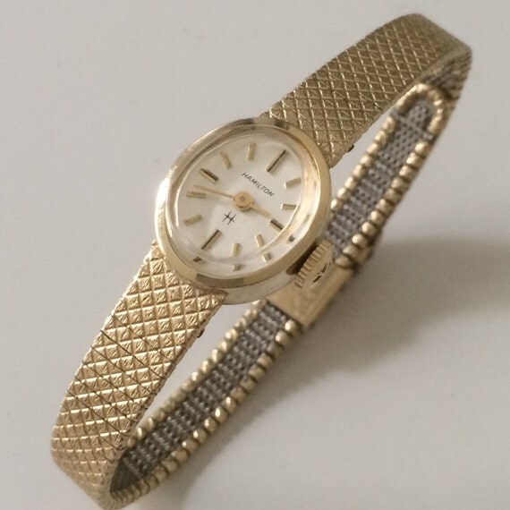 Vintage Ladies HAMILTON Wrist Watch 10k by VintageWatchVault