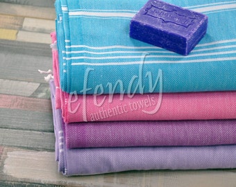 Turkish Towel Set of 4 Pure Cotton Towel Natural Soft Cotton Fashion Decor Beach Goods Outdoor Party Set Towel Cover Up Camping Fabric
