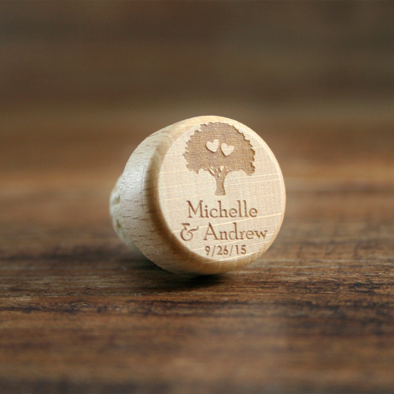 Bulk Wine Stopper Wedding Favor Personalized Wood Wine Cork