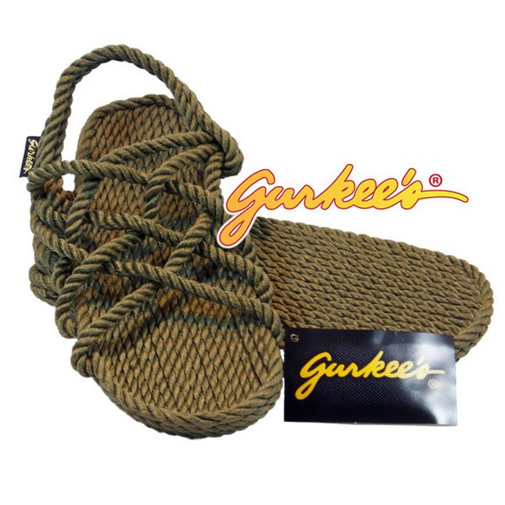 Gurkee's Rope Sandals Neptune Olive by Gurkees on Etsy