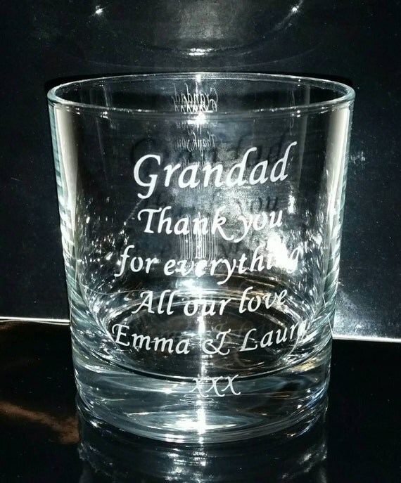 Personalised engraved whiskey tumbler