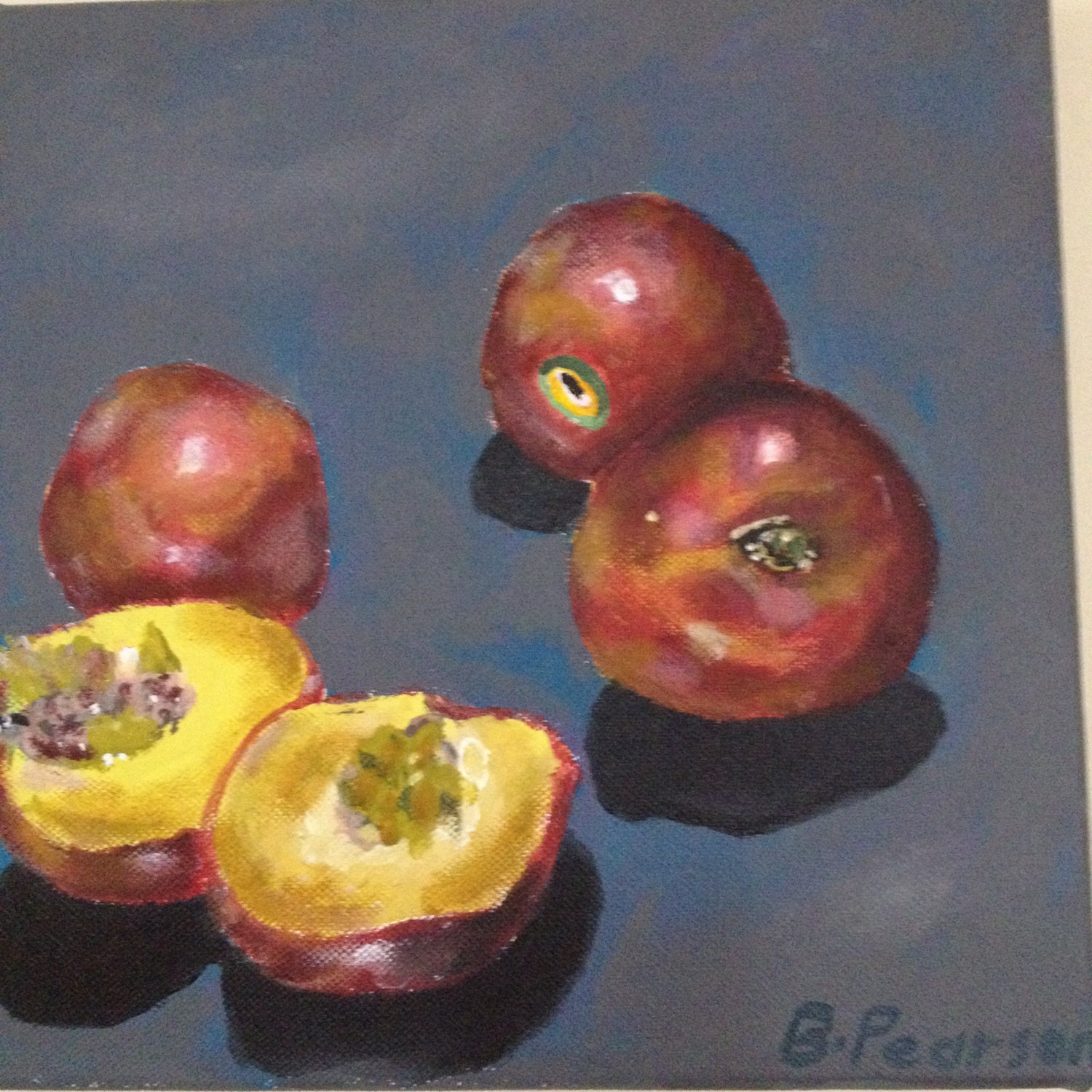 Painting of peaches original painting acrylic painting