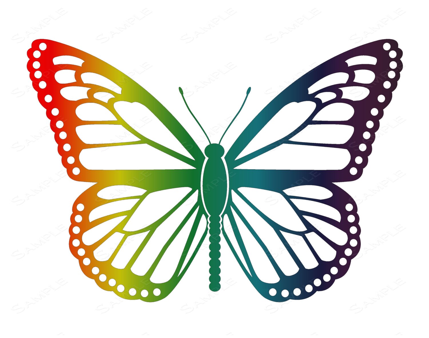 Rainbow Butterfly Wall Art Rainbow Butterfly Home Decor