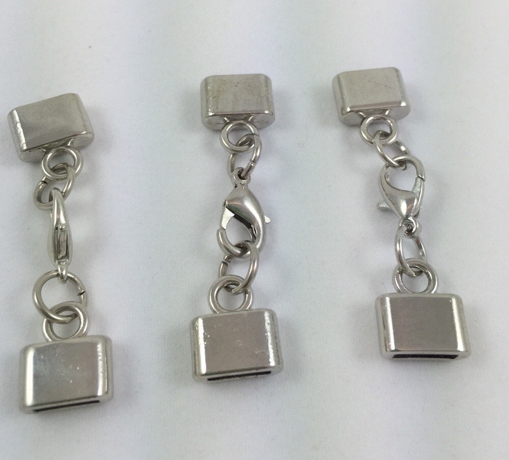 Flat leather cord clasp plain leather cord clasp by luckysupply