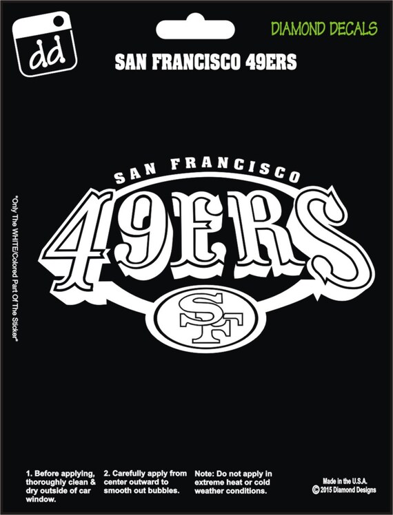 San Francisco 49ers Football Decal Logo Vinyl by DiamondDecalz