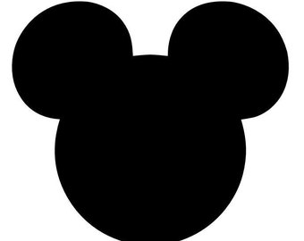 Items similar to Mickey Mouse Silhouette Head Vinyl Decal YOUR COLOR