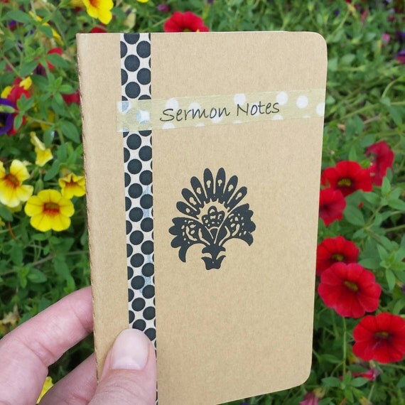 Items similar to Screen Printed Floral Moleskine Journal Cahier Washi