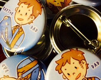 Jurassic World Raptor Dad Pins