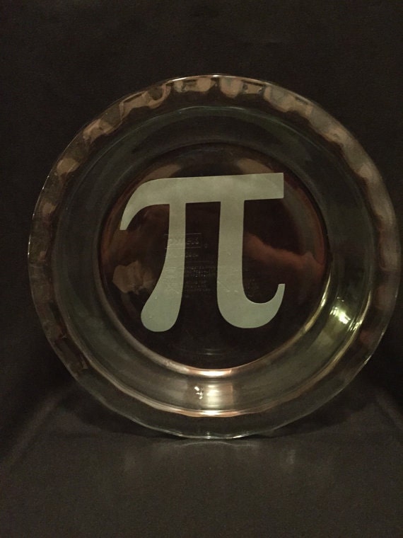 Pi Symbol Easy Grab Glass Pyrex Pie Plate