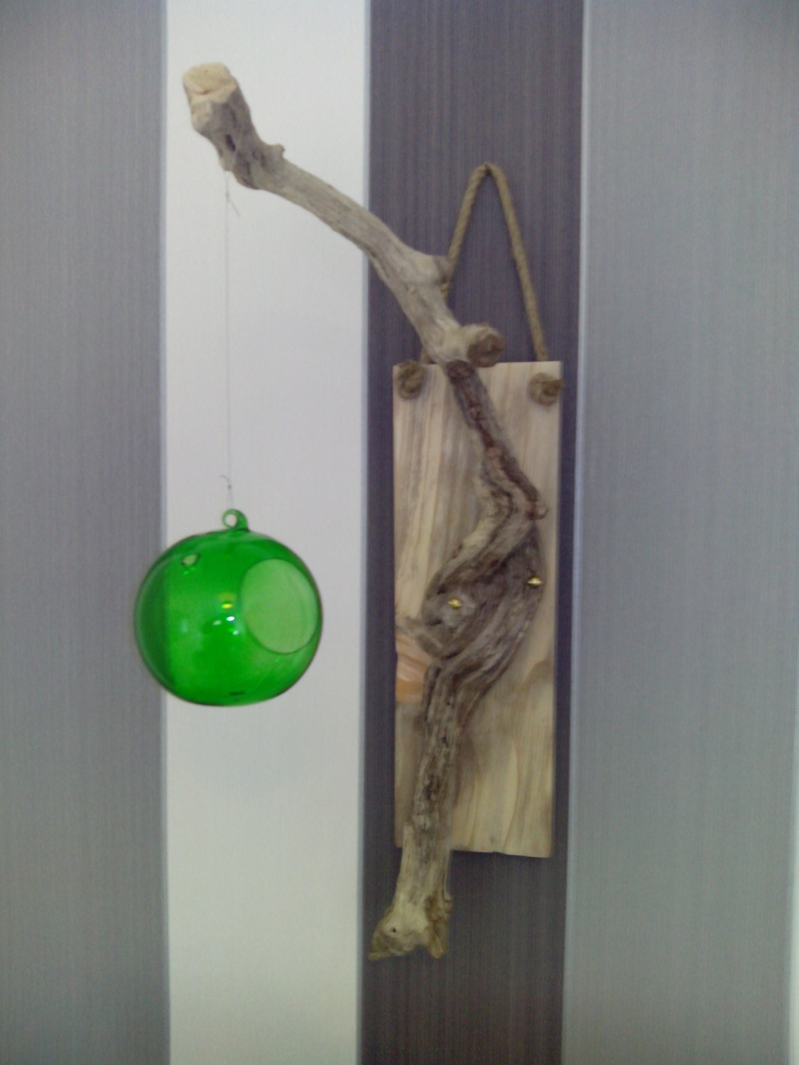 Drift wood tea light holder wall mounted by kongdesign on Etsy