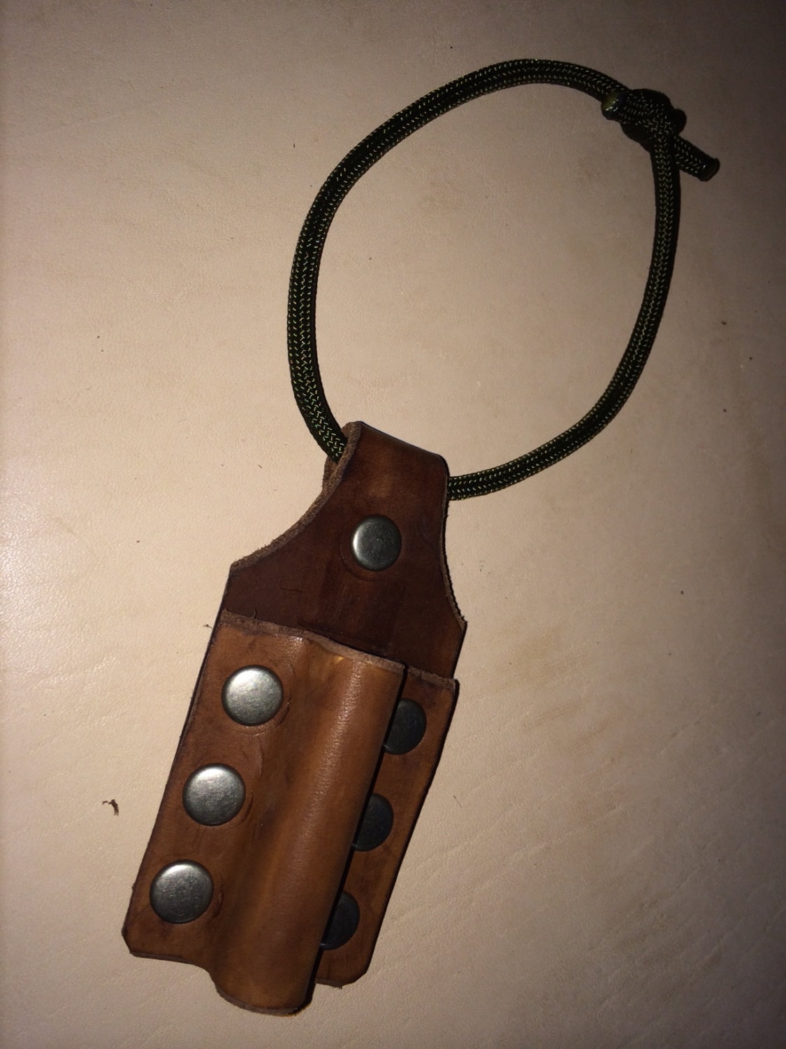 Leather Ferro Rod Holder by NWKL on Etsy