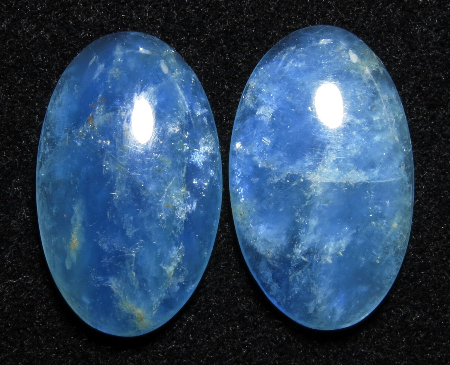 Double Blue Aquamarine Cabochon Suite