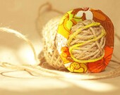 Brooch handmade In the meadow, Fabric pin, Fabric brooch, Summer pin, Gift for her, Eco friendly,Orange Beige Red Yellow Green