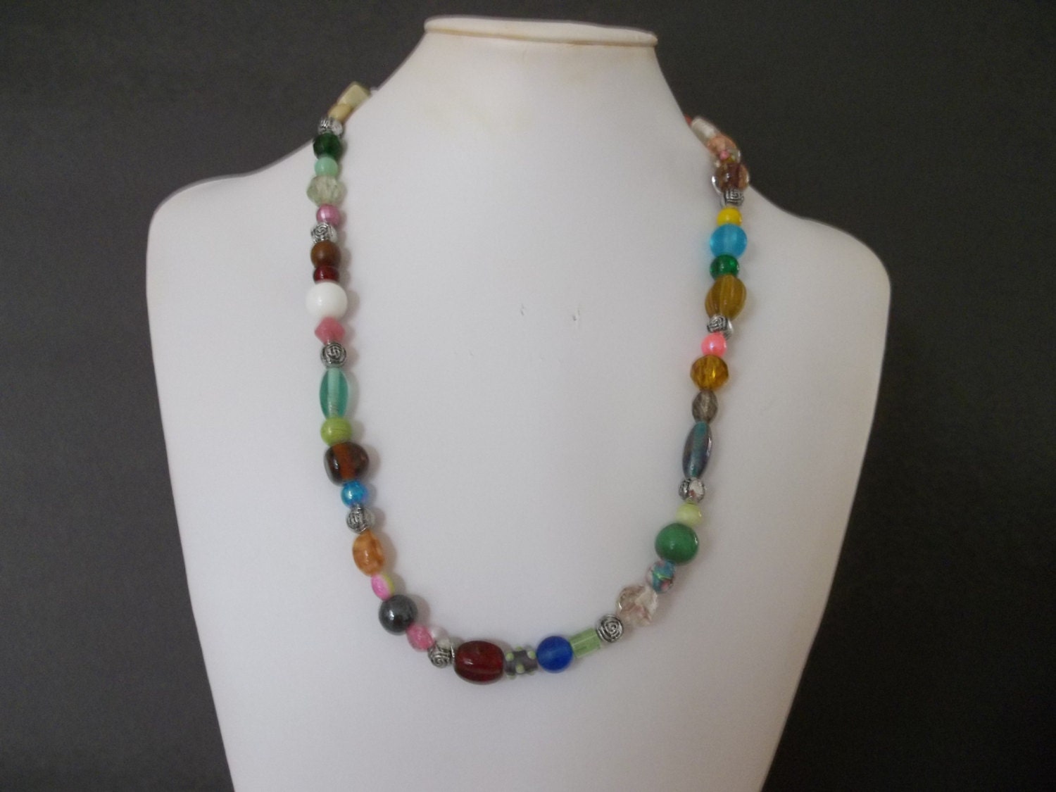 Necklace Glass Beads Different Sizes Cole by DebraFainasPearls