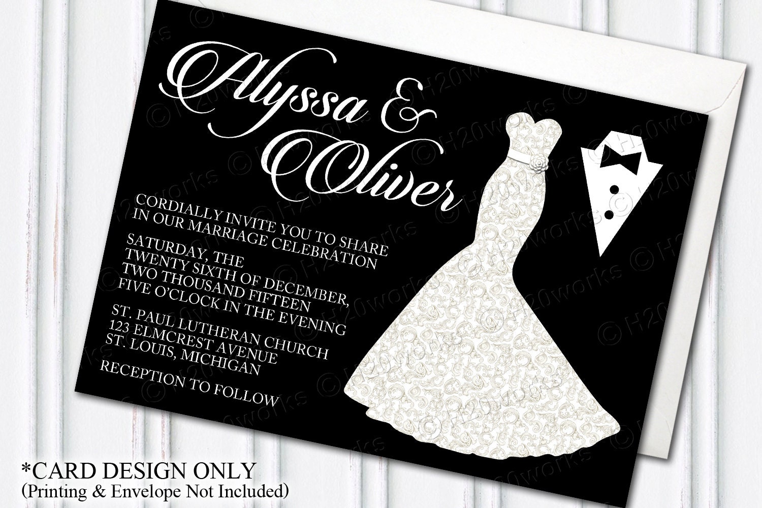 Wedding Invitations Bride And Groom Theme 2