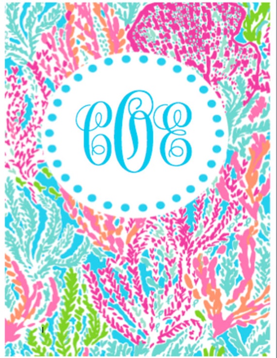 Personalized Lilly Pulitzer Binder Cover with by CanvasesByCarols