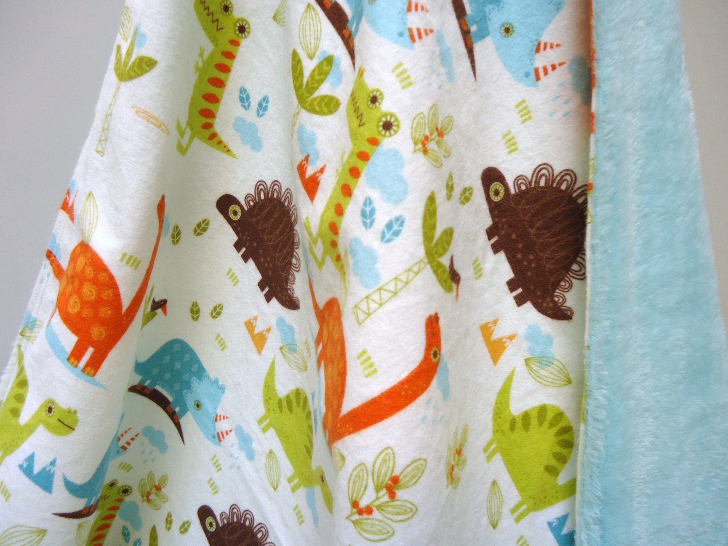 Minky Baby BlanketBaby Boy Dinosaur BlanketModern