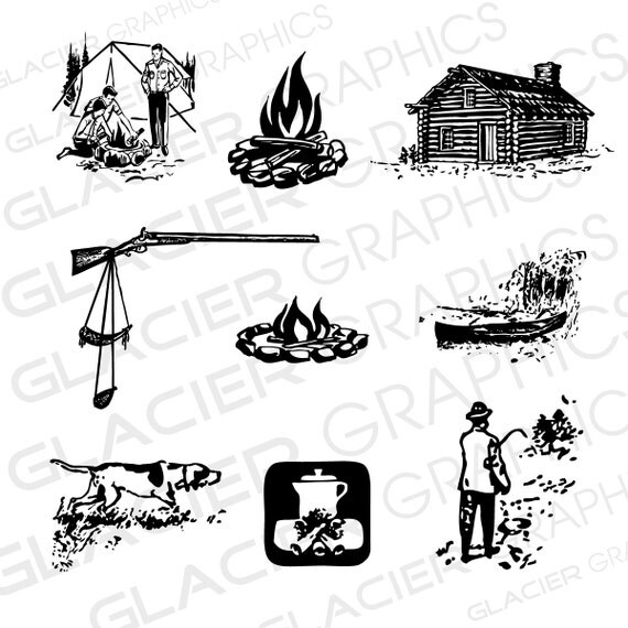 Vintage Camping Hunting Fishing Illustrations Clipart Copyright Free Vintage Camping Hunting Fishing Illustrations Clipart Copyright Free