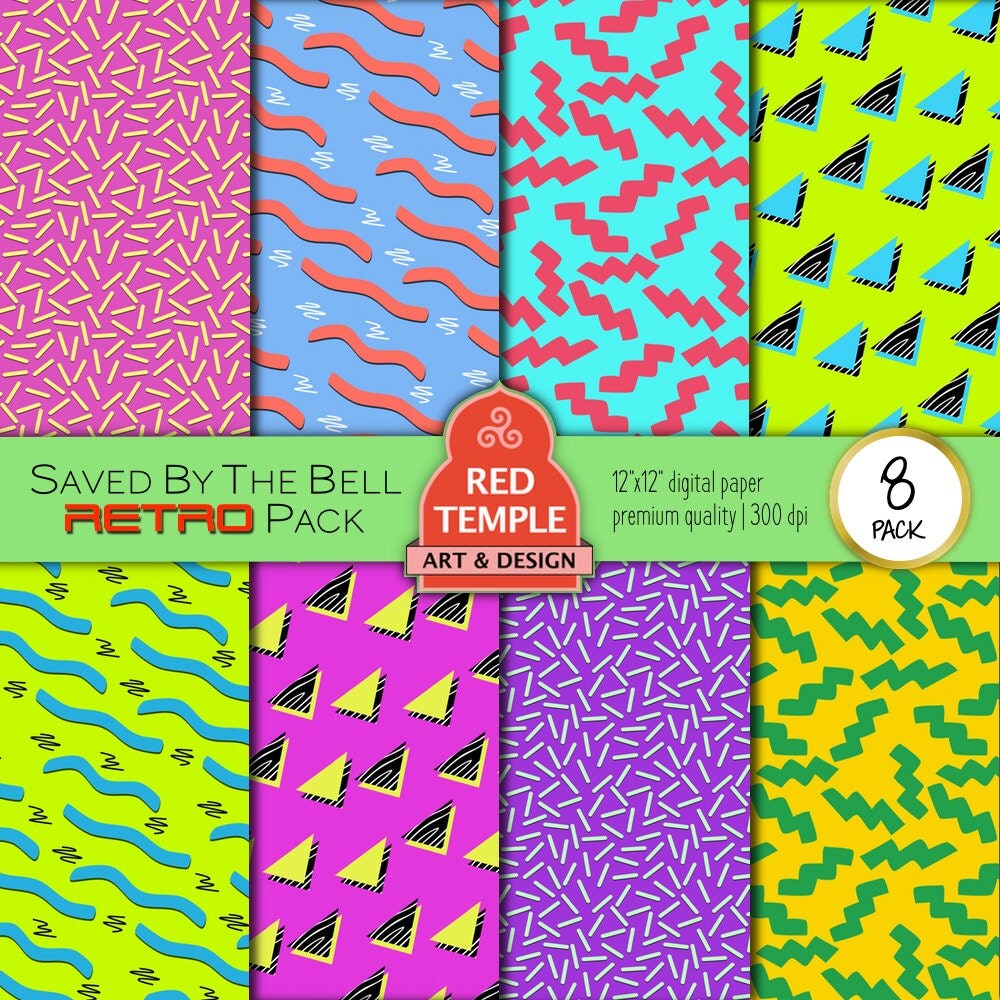 80s / 90s Saved By The Bell-Style Hypercolor Retro Digital