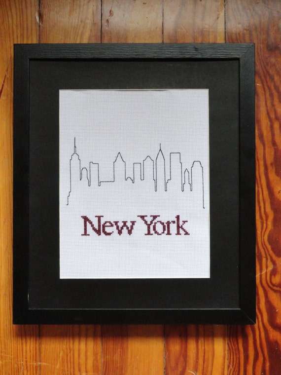New York City Skyline Cross Stitch