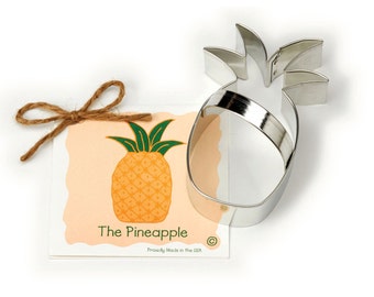 Ann Clark Pineapple Cookie Cutter with Recipe Card - Made in the USA-01-081