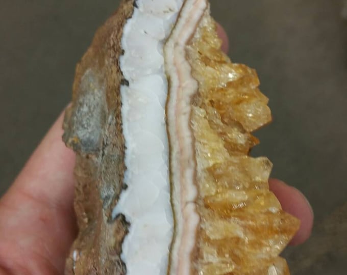 Citrine Crystal Cluster from Brazil- Deep Orange 4 inch cluster Citrine Crystal \ Success Stone \ Healing Stone \ Raw Citrine \ Chakra