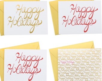 Happy Holidays Collection/Happy Holidays Card/Gold Foil/Christmas Card