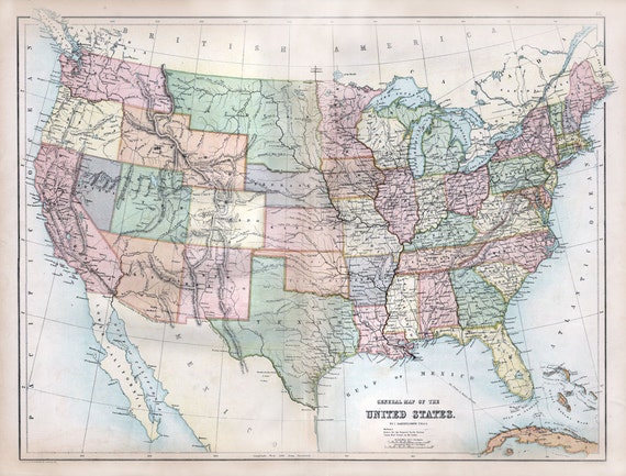 United States of America 1867 from Black's Atlas