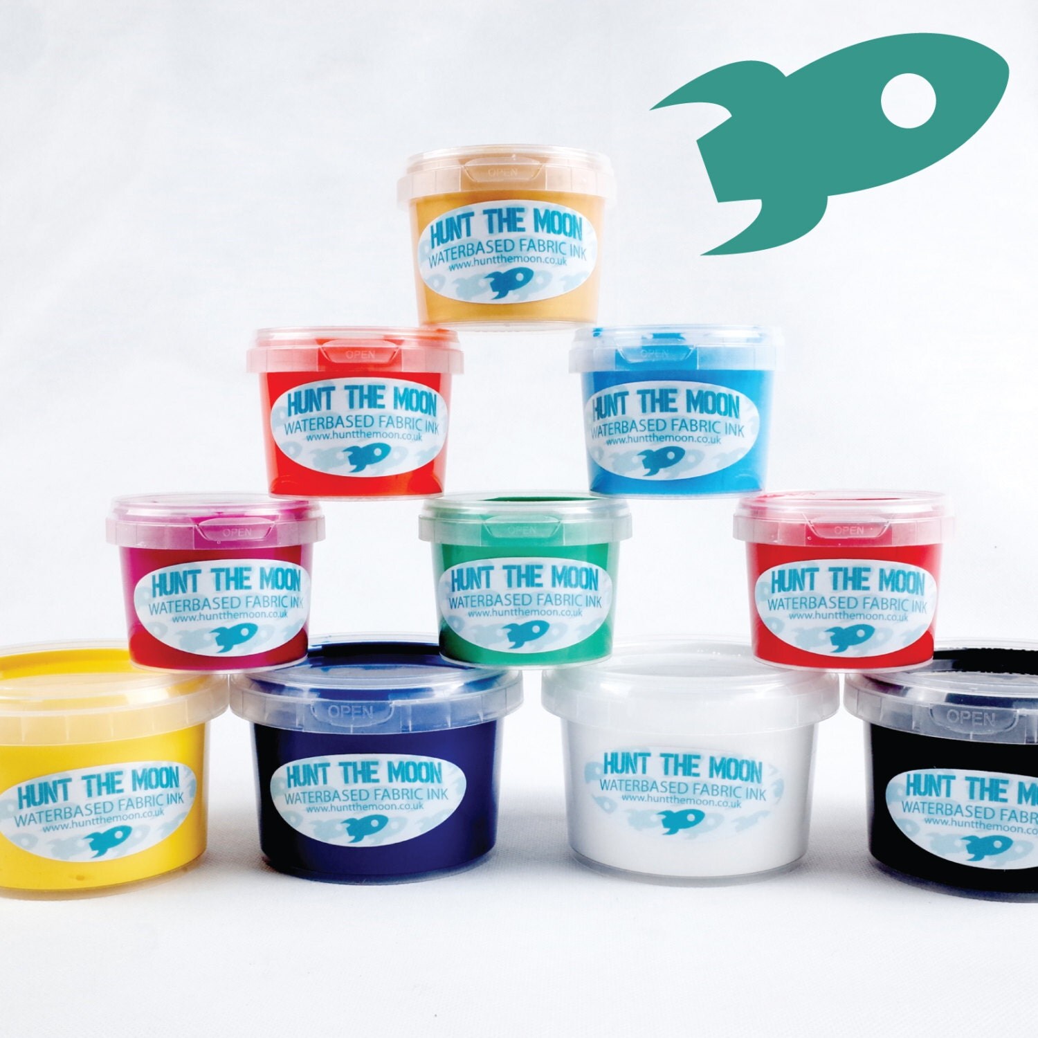 Hunt The Moon Waterbased Fabric Screen Printing Ink Choose